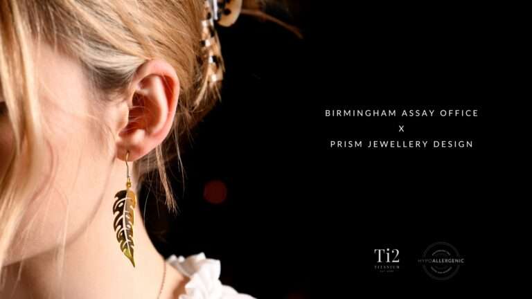 Woman wearing Ti2 earring